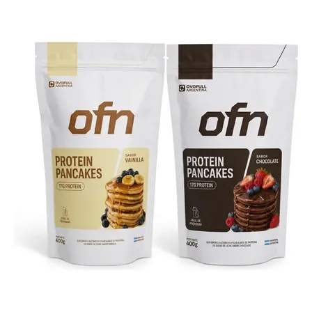 Kit Pancakes Proteicos Ovofull Chocolate Y Vainilla 400g Chocolate Y Vainilla