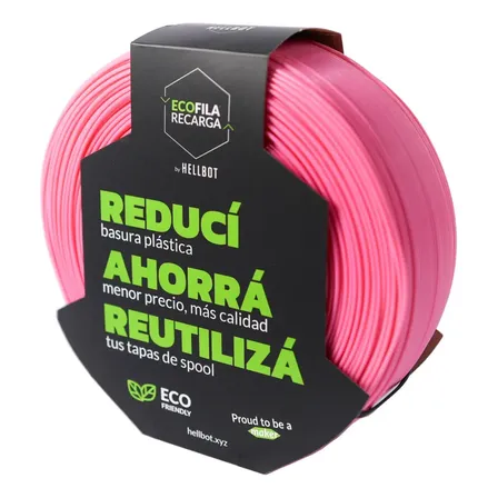 Filamento PLA Hellbot Ecofila Recarga Rosa 1kg V2