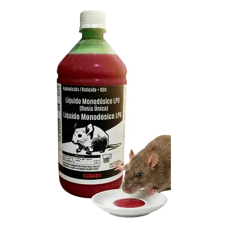 Veneno Para Rata Potente Liquido X1 Litro Raticida Roedores