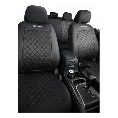 Funda Diamond Cuero 8mm Ford Ecosport 2019/20 Cubre Asiento Negro