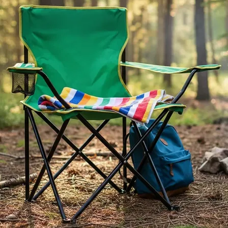 Silla Director Plegable Con Bolso Para Niños Verde Camping Verde