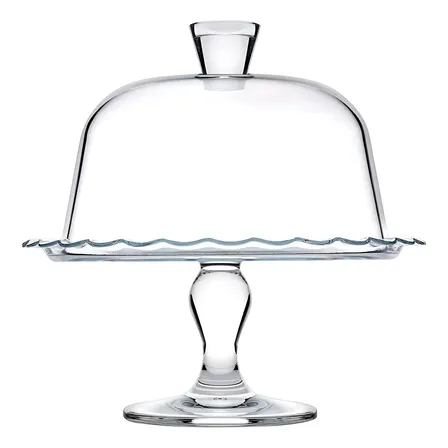 Soporte Para Pastales Petite Patisserie Con Pie Campana Transparente Pasabahce