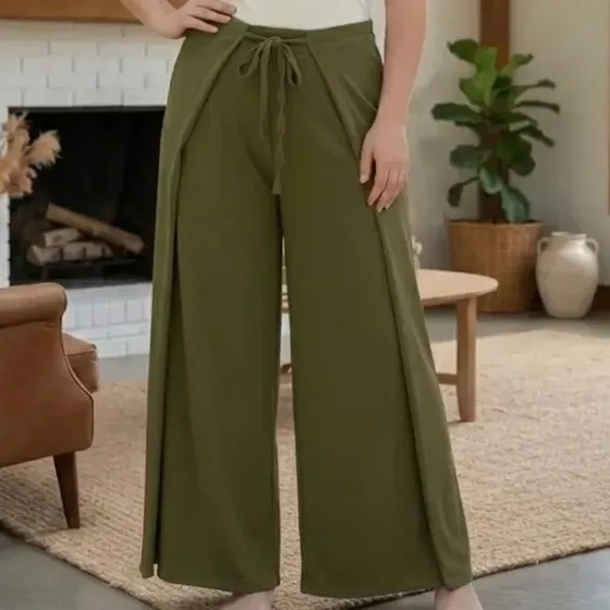 Pantalón  Envolvente Chiripa Palazzo Mujer Primavera Verano