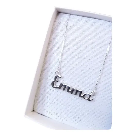 Nombre De Plata 925 Con Cadena De Plata 925 Personalizado