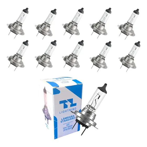 Kit X10 Lamparas Luces Alta Baja Halogena H7 12v 55w