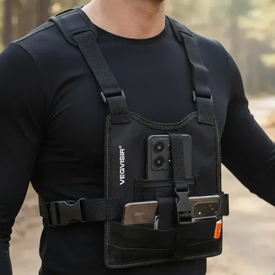 Pechera Mini Arnes Porta Celular Grabación Moto Roller Bici