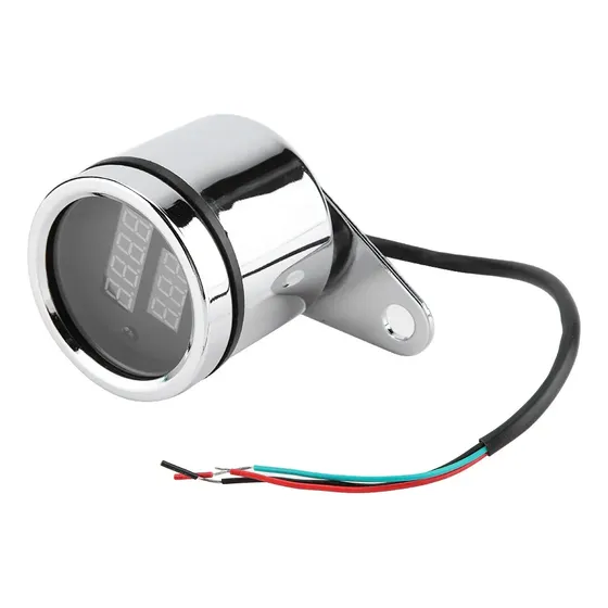 Velocímetro Para Motocicleta, Voltímetro Digital Led 2 En 1