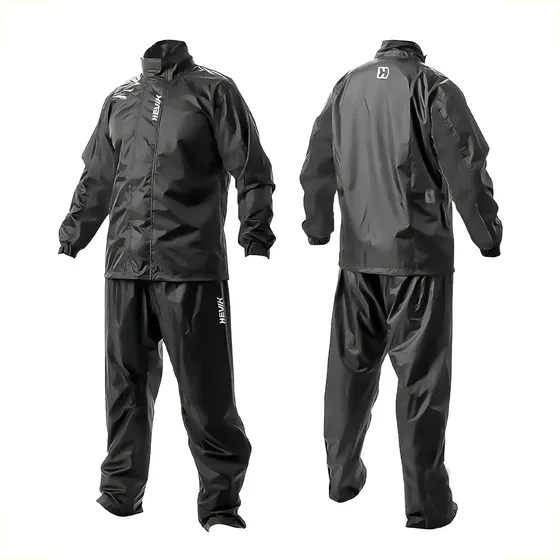 Traje De Lluvia Hevik Moto Impermeable Alta Calidad - Negro