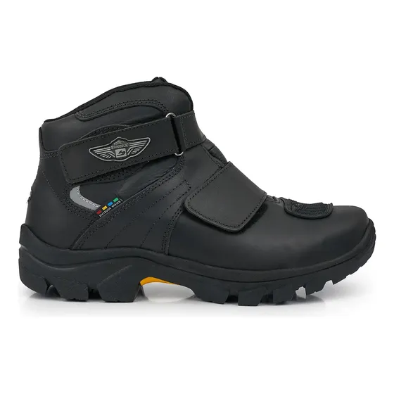 Borcego Moto Hombre Cuero Zapato Reforzado Goma Bradok