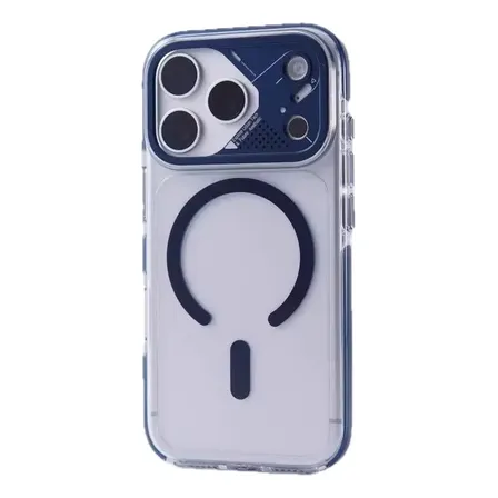 Funda Protectora Magnética Camara Metálica Para iPhone Azul iPhone 17 Pro Max