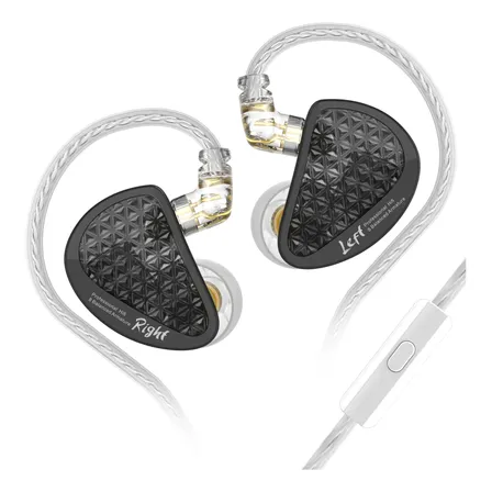 Auriculares In Ear Monitoreo Kz As16 Pro Con Mic Negro