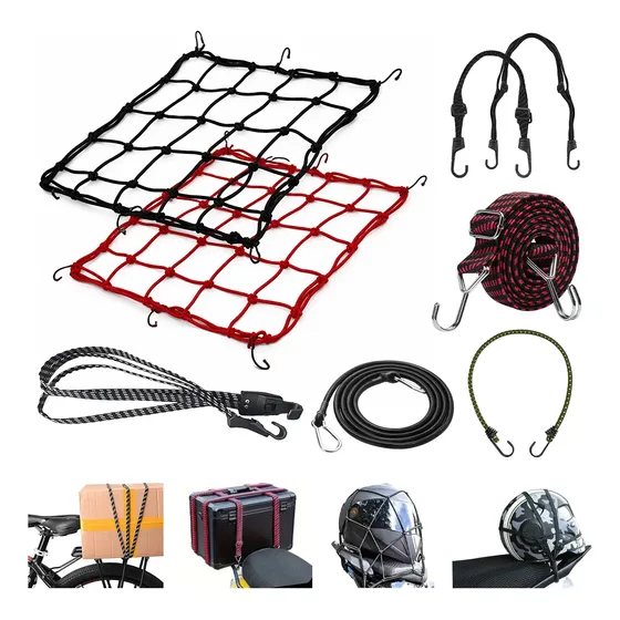 Red Elástica Porta Casco Para Moto Con Ganchos Universal