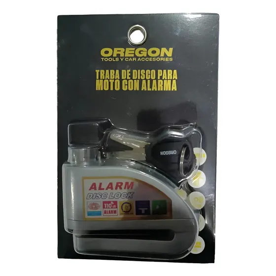 Candado Traba Disco Blindado Con Alarma Moto Bici