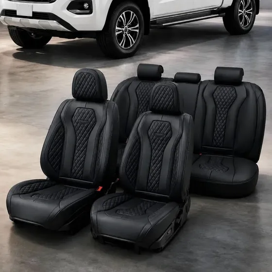 Cubreasientos Fiat Titano Luxury Premium Camioneta Negro