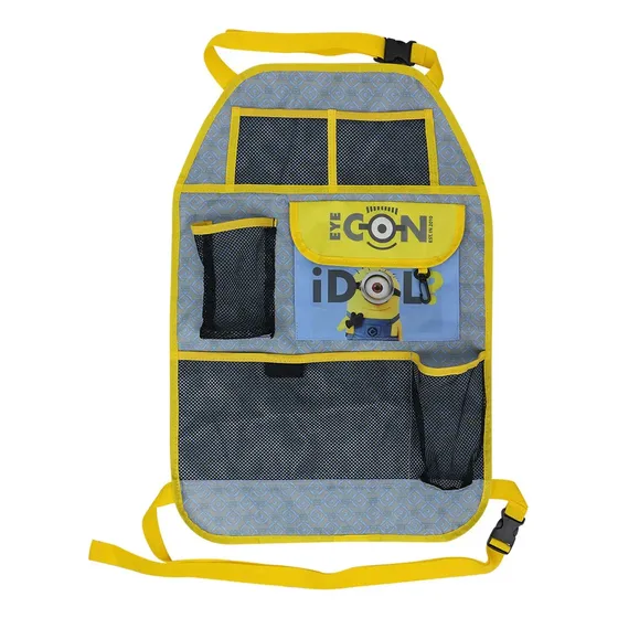 Bolso Organizador Minions OR-011MO Gris y Amarillo Polyester PVC Guardar Objetos