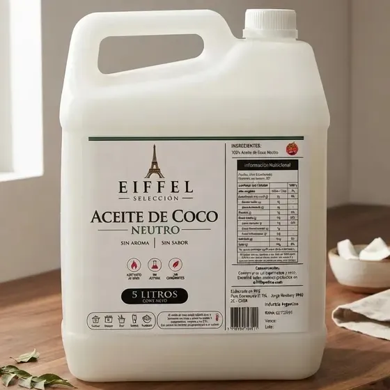 Aceite De Coco Neutro Comestible 5 Litros Eiffel Seleccion
