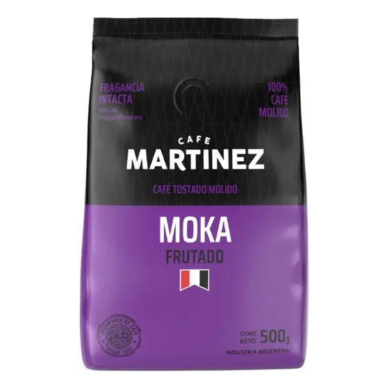 Café Molido Tostado Café Martínez Moka Frutado Sin Azúcar Agregada 500 Gramos