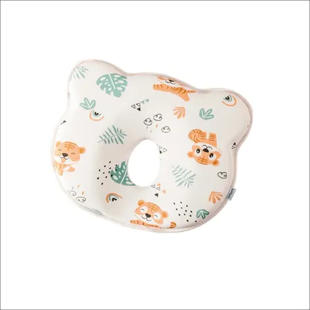 Almohada Antivuelco Bebé Ergonómica Cervical Memory Foam Tigre