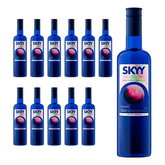 Vodka Skyy Cosmic 750 Ml Caja 12 Botellas Quirino Bebidas