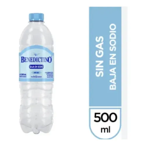 Agua Benedictino Sin Gas Botella 500ml Pack X 6