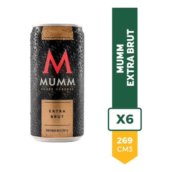 Lata Mumm Extra Brut X269 Ml X 6 Unidades