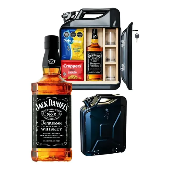 Whisky Jack Daniels 700 + Mini Bar Bidón Exclusivo Con Logo