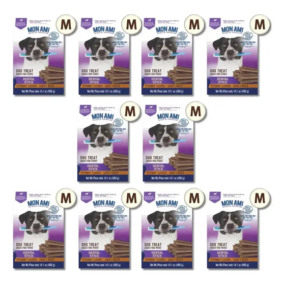 Snack Para Perros Mon Ami Dental Stick 400 Gr M Pack X10