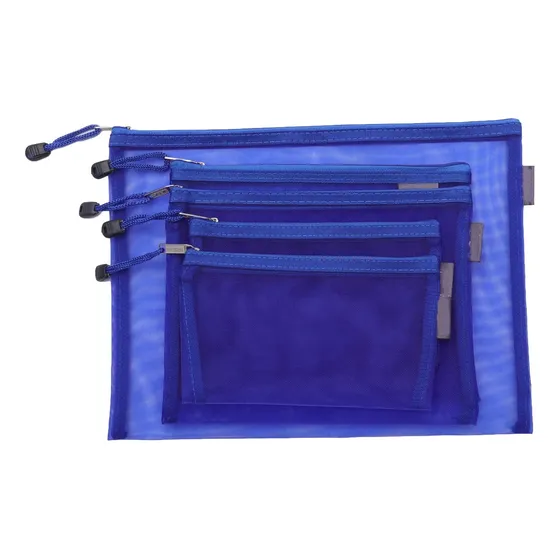 Bolsa De Papelería De Oficina Portátil Azul De 5 Piezas, Arc