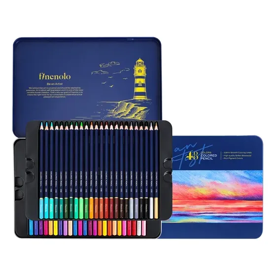 Lápices De Color Deli, Set De 48 Colores Para Pintar