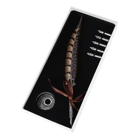 Papelería Quill Dip Pen, Estilográfica Con Plumas Antiguas