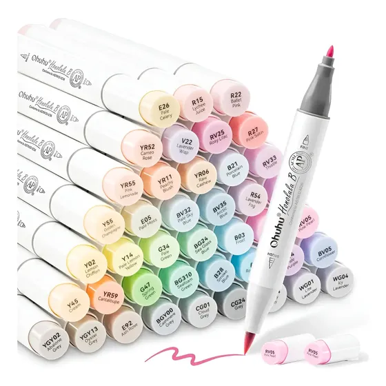 Rotuladores De Alcohol Ohuhu Honolulu B 48 Colores Pastel