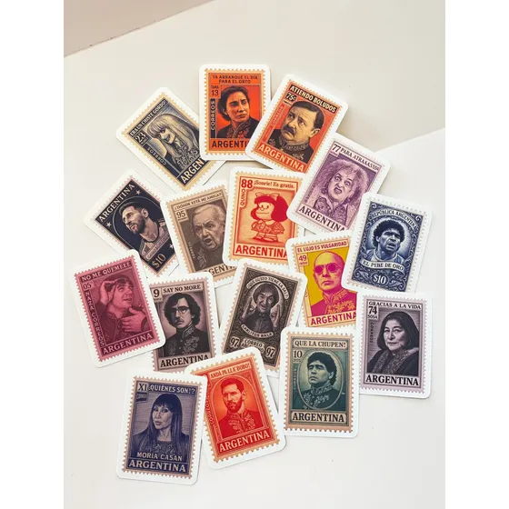 Pack Stickers Estampillas Argentina Memes Frases Calcomanías