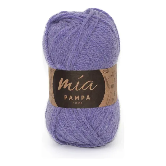 Lana Pampa Merino Semigruesa Mia X Ovillo De 100 Grs. Color Velvet M455