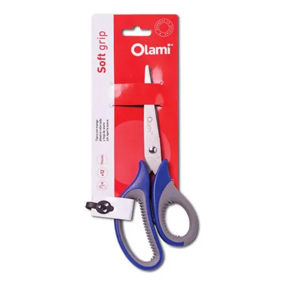Tijera Oficina Escolar Profesional Olami 21.4cm Ergonomico Color Azul