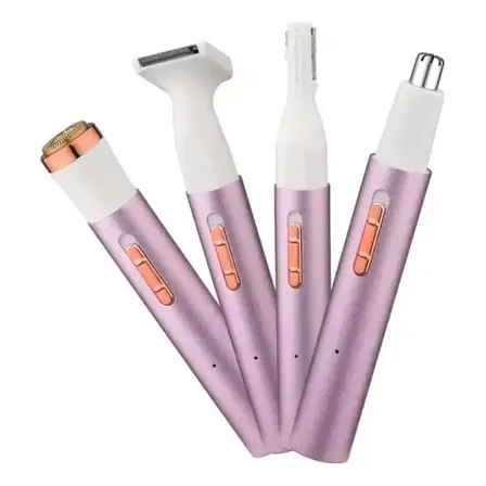 Afeitadora Depiladora Recargable 4 En 1 Carga Usb Rosa