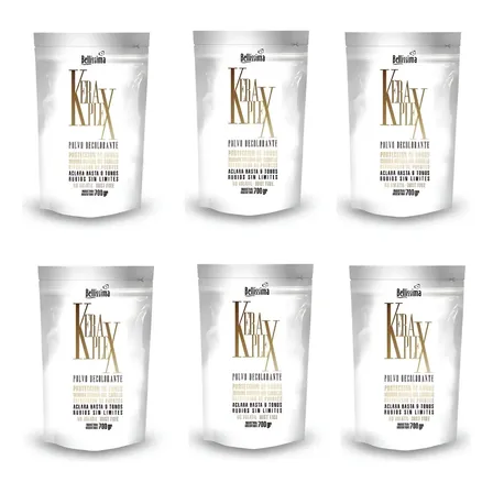 Polvo Decolorante Profesional Keraplex Bellissima 700 Gr X 6 Blanco