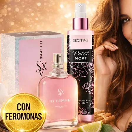 Kit  Sexitive Perfume It Femme Vainilla + Body Splash Petit