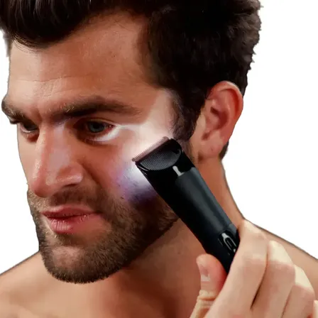 Rasurá tus zonas íntimas y cuerpo SculptMaster Pro Cortapelo seguro para todo el cuerpo Hombres, también afeita