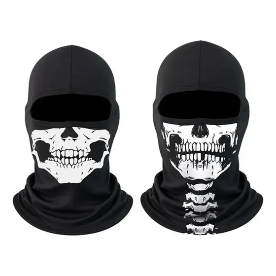 Pack X2 Pasamontañas Balaclava Calavera Térmico Uv Negro Geométrico One Size Fits All