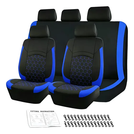 Fundas De Asiento De Coche Universales Para 5 Asientos, 9 Piezas Delanteras Y Traseras