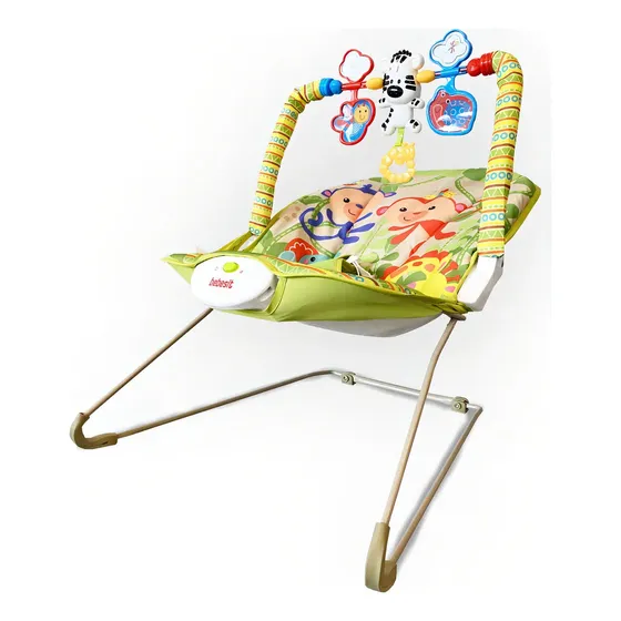 Mecedora Bebe Bebesit Vibracion Musica Juguetes Color Verde