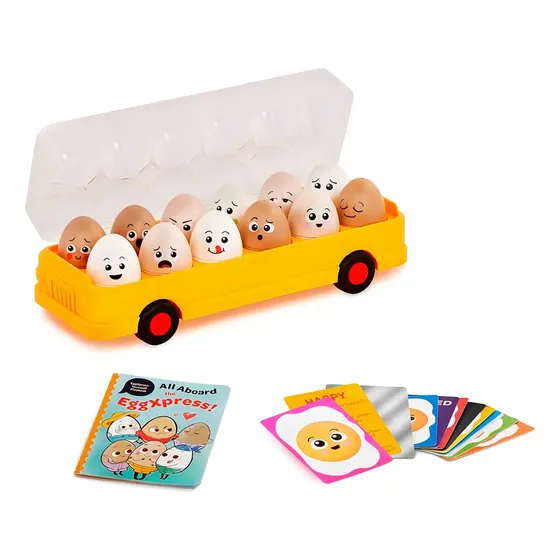 Juego Didáctico Battat EggXpress Yourself 12 Huevos Formas y Emociones