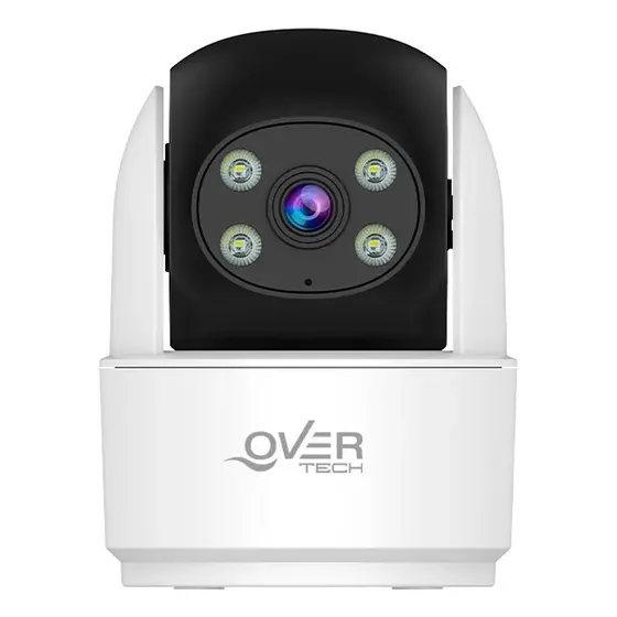 Camara De Seguridad Overtech Wifi Ov-94ip HD Detección de Movimiento Visión Nocturna Color, Detección y alerta de movimiento (humano), Micrófono de 2 vías, Wifi de doble banda, Soporta micro SD