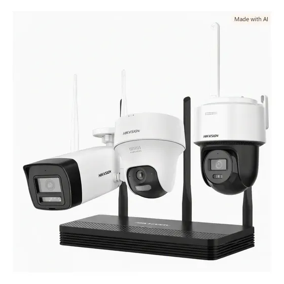 Kit Seguridad Wi-fi Hikvision Easylink Nvs + 3 Camaras Wi-fi