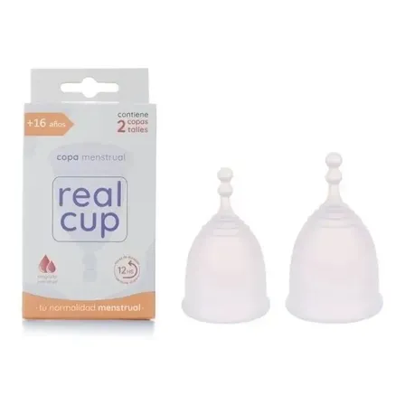 Copa Menstrual Real Cup Tamaño 0 y 1 Hipoalergénica TPE x2