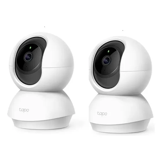 Kit 2 Camaras De Video Vigilancia Motorizada 360 Interior Color Blanco