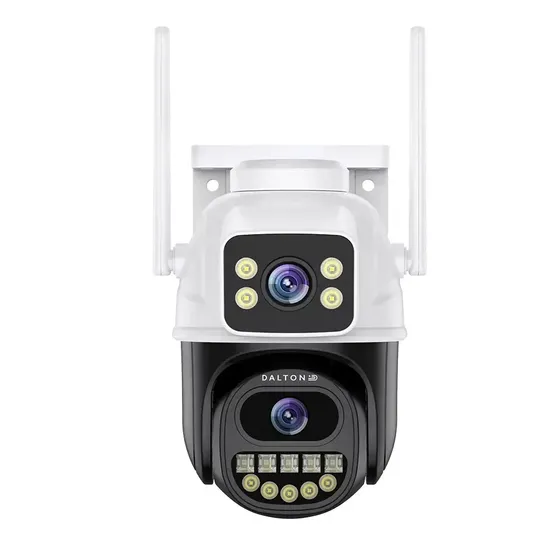 Cámara De Seguridad Dalton Doble Exterior / Interior Leds 4k Blanca Da-cam07