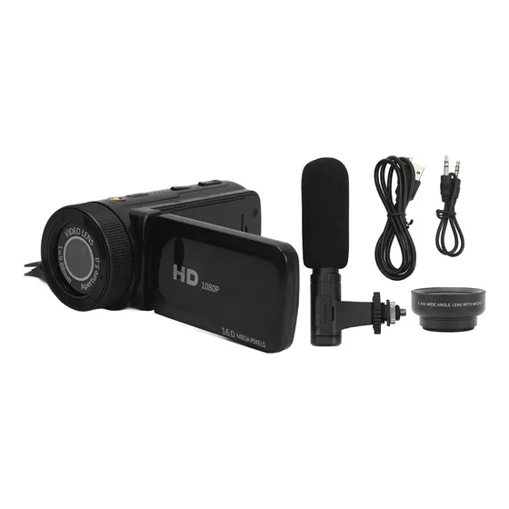 Grabadora De Cámara De Vlogging Hd 1080p 16mp Portátil Con Z