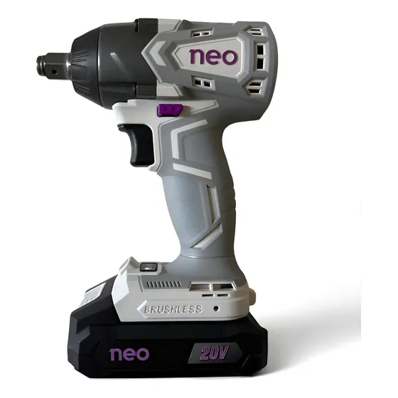 Llave De Impacto 1/2 A Bateria Neo 20v 420n/m 2ah Li1042-20 Color Gris Y Violeta Frecuencia 50 Hz 60 Hz