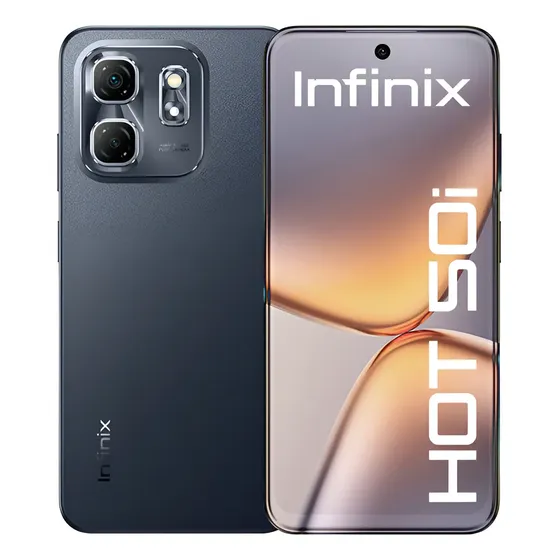 Teléfono móvil Infinix Hot 50i 256 GB, 8 GB de RAM, doble SIM, elegante pantalla negra, negro